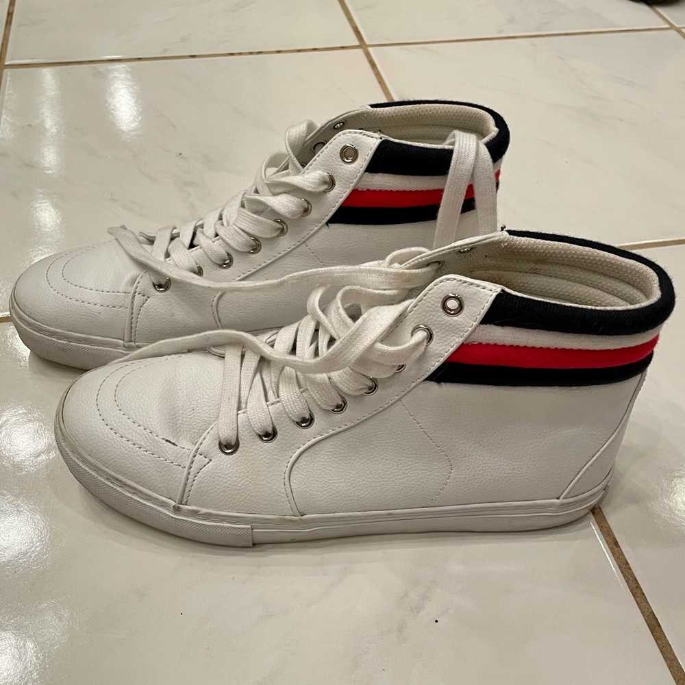 Tommy Hilfiger white high top sneakers